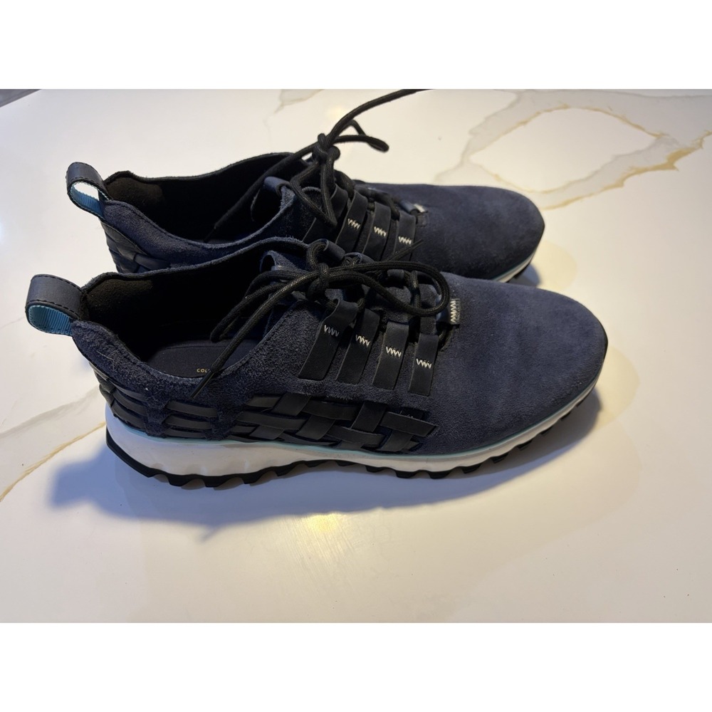 Cole Haan GrandExpløre Woven Suede Sneakers Navy Blue Men's Size 10 Casual Shoes